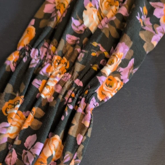 Anthropologie Black and Orange Mandarin Collar Blouse - Picture 7 of 7